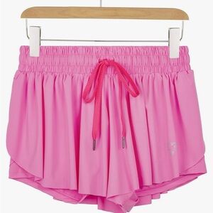 Hot Pink Flowy Running Shorts Size Small Short